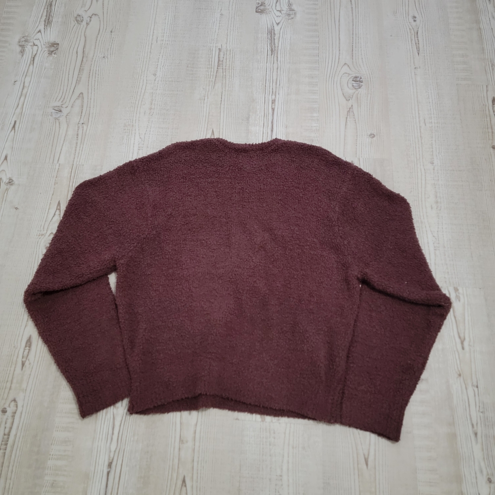 SKIMS Cozy Crew Neck Sweater in Rich Brown - Size L/XL - Picture 2 of 7